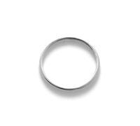 ROBERTS Slim 1.2mm Round Halo Band Sterling Silver Ring - Sl legance for All Occasions (L 1/2)