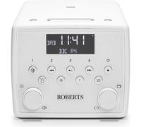 SOUND49 FM/DAB/DAB+ Digital Clock Radio with Bluetooth & CD Player - White