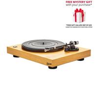 Roberts Stylus - Simple set-up, Classic High Fidelity Vinyl Turntable Record Player with Switchable Pre-amp, Light Oak