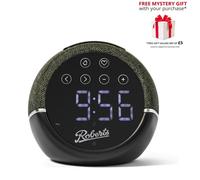 Roberts ZEN FM Dimmable Analogue Radio Clock With USB Charging - Free Gift RRP £5! - Black