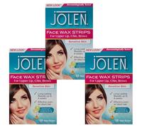 RobertScotts Face Wax Strips For Sensitive Skin, 3 Pack, Hair Removal Strips For Lips, Chin & Eyebrows (48 Strips)