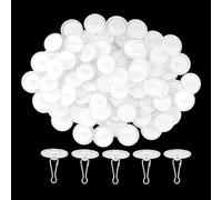 ROBGZMQW 150 Pack Self Adhesive Ceiling Hooks, Ceiling Hooks Self Adhesive, Strong Hold for Indoor Use, No Damage Hooks for Hanging Decorations