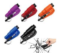 ROBGZMQW 5Pcs Car Window Breaker and Seatbelt Cutter Set, Emergency Escape Tool for Vehicles, Includes Orange, Black, Red, Blue and Purple Glass Breakers