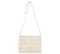ROBGZMQW Handmade Macrame Shoulder Bag, White Crochet Handbag, Beach Holiday Purse, 26 x 19 cm