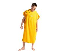 Robie Original-Series Towelling Changing Robe - Hooded Poncho for Beach, Wild Swimming, Surfing, Getting Changed (UK, Alpha, M, Regular, Regular, Saffron)