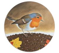 Robin 1000 Piece Jigsaw Bird Round Jigsaw for Adults And Kids Cool Unique Challenge Games Scene Creative 1000pcs (67.5x67.5cm)