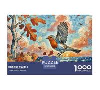 Robin 1000 Piece Puzzles Bird for Adults Fun Gift Memory Games Relaxing 38x26cm/1000pcs
