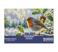 Robin 1000 Piece Puzzles Bird for Age 12+ Educational Gift Memory Games Relaxing 38x26cm/1000pcs
