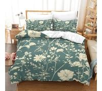 Robin Among Verdant Foliage And Flowers Duvet Cover Sets 3 PCS Hotel Quality Quilt Cover Bedding Set Bed Covers with Pillowcases with Zipper Closure Ultra Soft Anti Allergic Microfiber King（220x240cm）