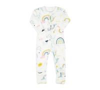 Robin and Roo Baby, 100% Cotton, Two-Way Zipper Baby Sleepsuit for Boys and Girls, Footless with Fold Over Cuffs on Hands and Feet