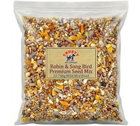 Robin and Song Bird Wild Bird Food 12.75kg | Husk Free Robin Food | No Mess Bird Seed Mix for Wild Birds | Mealworms and Wild Bird Seed Mix | By Trusty Pet Supplies