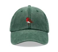 Robin Baseball Cap Vintage Washed Unisex Dad Hat Adjustable Bird Red Breast Gardening