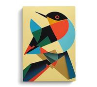 Robin Bird Abstract Vol.4 Canvas Print | Gallery Wrapped 30mm Frame Wall Art | 30x20 inches | Ready to Hang | Abstract Animals Picture | Living Room Bedroom Lounge Office
