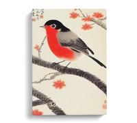 Robin Bird Chinese Canvas Wall Art Print 30x20 Inch