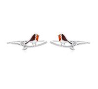 Robin Bird Ear Climber Earrings Sterling Silver Robin Bird Lovers for Women