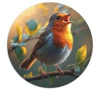 Robin Bird Jigsaw Puzzles Puzzles for Adults Kids. 1000 Piece Great Gifts Challenge Toy Educational Games Home Decoration for Adults& Kids Age 14 Years Up 1000pcs (67.5x67.5cm)