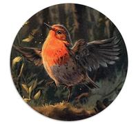 Robin Bird Jigsaw Puzzles Puzzles for Adults Kids. 1000 Piece Impossible Challenge Toy Educational Game Home Decoration for Adults& Kids Age 14 Years Up 1000pcs (67.5x67.5cm)