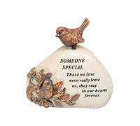 Robin Bird Memorial Graveside Plaque Ornamental Gift, Engraved with a Special Sympathetic Verse | A Personalised Remembrance Grave Decoration Stone/Sign for your Special Ones (Someone Special)