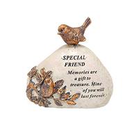 Robin Bird Memorial Graveside Plaque Ornamental Gift, Engraved with a Special Sympathetic Verse | A Personalised Remembrance Grave Decoration Stone/Sign for your Special Ones (Friend)