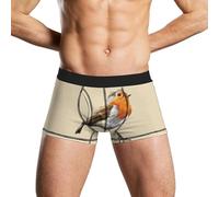 Robin Bird Mens Underwear Breathable Boxer Briefs Soft Stretch Boxers Trunks