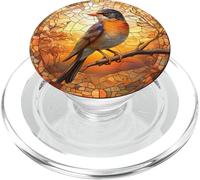 Robin Bird on Branch Round Artwork PopSockets PopGrip for MagSafe