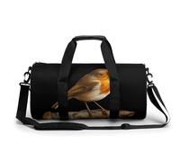 Robin Bird on Wood Gym Bag Travel Duffel for Men Women
