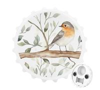 Robin Bird On Woods Round Fridge Magnet Bottle Opener Refrigerator Whiteboard Magnetic Decor