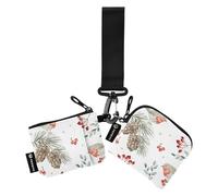 Robin Bird Red Women's Coin Purses, Card Cases, Small, Removable, with Wrist Strap for Men and Women, Pack of 2, Robin, Red, 1 Size, Modern, Robin Red, 1 SIZE, Modern