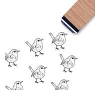 Robin Bird Rubber Stamp, 3/5 Inch Small Mini Stamp for Scrapbooking Card Making Planner