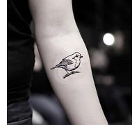 Robin Bird Temporary Fake Tattoo Sticker (Set of 2) - ohmytat.com