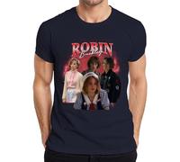 Robin Buckley Stranger 80s Retro Fan Gift Vintage 90s Bootleg Men's T-Shirt, navy, S