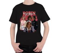 Robin Buckley Stranger 80s Retro Fan Gift Vintage 90s Bootleg Unisex Children's T-Shirt, black, 152