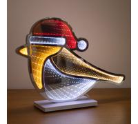 Robin Christmas Infinity Mirror Light USB LED Decoration