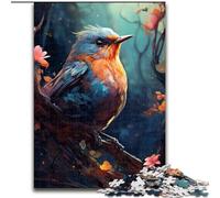 Robin Colour Jigsaw Puzzles for Adults 1000 Puzzles for Adults Fun at Home Activities, Birthday Present, Travel Gifts size 50x75cm