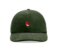 Robin Corduroy Baseball Cap Vintage Unisex Dad Hat Adjustable Bird Dark Olive