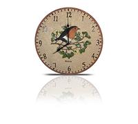 Robin Design Outdoor/Indoor Wall Clock. Garden, Patio Clock. Outdoor Clocks. Waterproof Clock.