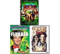 Robin Fantasy Williams Triple Magical Adventure Movie Set Hook Peter Pan Story + Flubber & Jumanji 3 DVD Family Fun