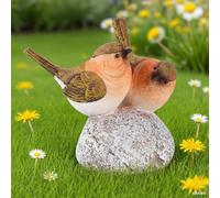 Robin Garden Ornaments Outdoor - Outdoor Resin Bird Statues, Grave Ornaments, Memorial Garden Ornament, Bird Gardens Decorations Robin Gifts for Christmas Or Gardening Gifts