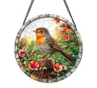 Robin Garden Ornaments Outdoor, Robin Garden Ornaments as Colorful Acrylic 2D Flat Lawn Insert Decor, Robin Ornament for Garden Yard Patio, Bird Lover Gifts, Outdoor Decoration, Bird Scarer
