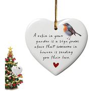 Robin Garden Ornaments,Robin Sympathy Gift,Remembrance Gifts,Grave Ornaments,Thinking of You Gifts,Hanging Garden Ornaments,Memorial Garden Ornaments,Condolence Gifts,Robin Ornaments,Heart Ornament