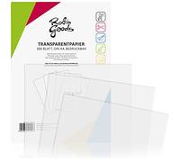 Robin Goods® 300 sheets of premium transparent paper DIN A4, 110g / m², super quality, printable, craft paper, tracing paper, parchment paper, architect paper (300 sheets - transparent)