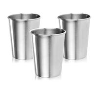 Robin Goods® 3X Stainless Steel Cups 250 ml, Lightweight 304 Steel Camping Cups, Durable Shatter Resistant Travel Cups for Outdoor use, Camping and Daily Activities (250ml)