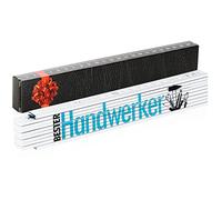 Robin Goods® folding rule - 2 meter folding rule as a gift with the inscription 'Bester Handwerker' Gift for Father's Day, Christmas, Birthday (white - motif 6 - Bester Handwerker)