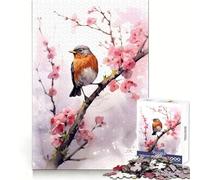 Robin Hood Birds Jigsaw Puzzles for Adults1000 Piece Mind Game Toy Anxiety Relief Neat Cut Art Collectible (50x75cm)