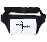 Robin Hood Bow Minimalist Archer Graphic Waist Bag Fanny Pack White
