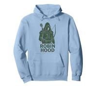 Robin Hood (green) Pullover Hoodie, Adult Unisex, Dusty Blue, Large