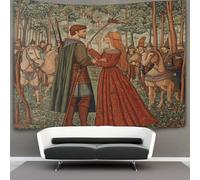 Robin Hood in The Woods Tapestry Red Haired Girl Crowd Hunter Wall Hanging for Bedroom Home Decor HD Printing Living Room, Dorm 130cmx150cm