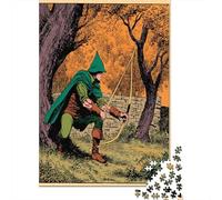 Robin Hood Medieval Style Jigsaw Puzzles Challenge Toy Educational Games Home Decoration for Adults& Teenager Age 14 Years Up 70x50cm/1000pcs