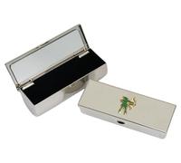 Robin Hood Metal Lipstick Case with Mirror Silver Personalised Engraving Gift 300