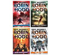 Robin Hood Volume 6-9 by Robert Muchamore 4 Books Collection Set (Fire & Frost, Blasts & Betrayal And Fury, Bandits, Dirt Bikes & Trash, Prisons, Parties & Powerboats, Ballots)